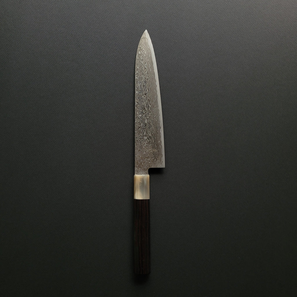 Tosho Knife Arts PM Etched Damascus Gyuto 210mm Taihei Makassar Ebony Handle (With Sheath)