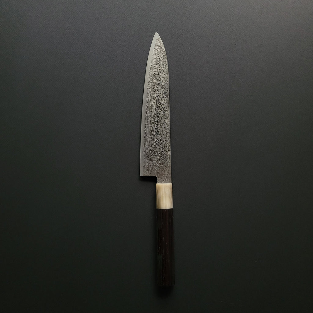 Tosho Knife Arts PM Etched Damascus Gyuto 210mm Taihei Makassar Ebony Handle (With Sheath)