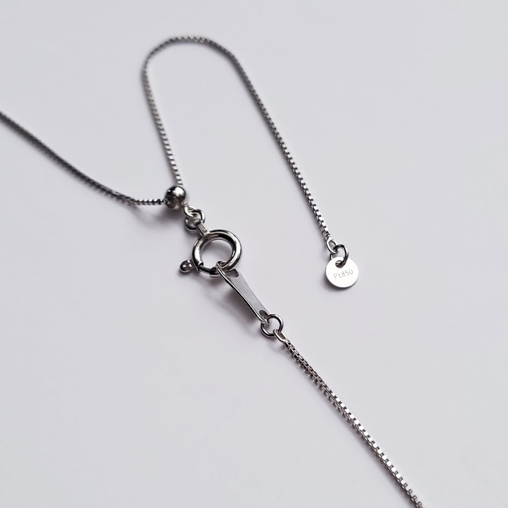 Komon Nahoko Isota Coloured 38cm Tamahagane Necklace (Thin Platinum Chain)