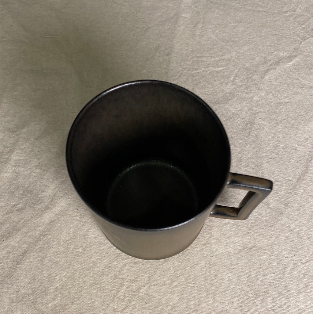 Komon Kasama Ware Vintage Black Medium Rikizo Beignet Mug