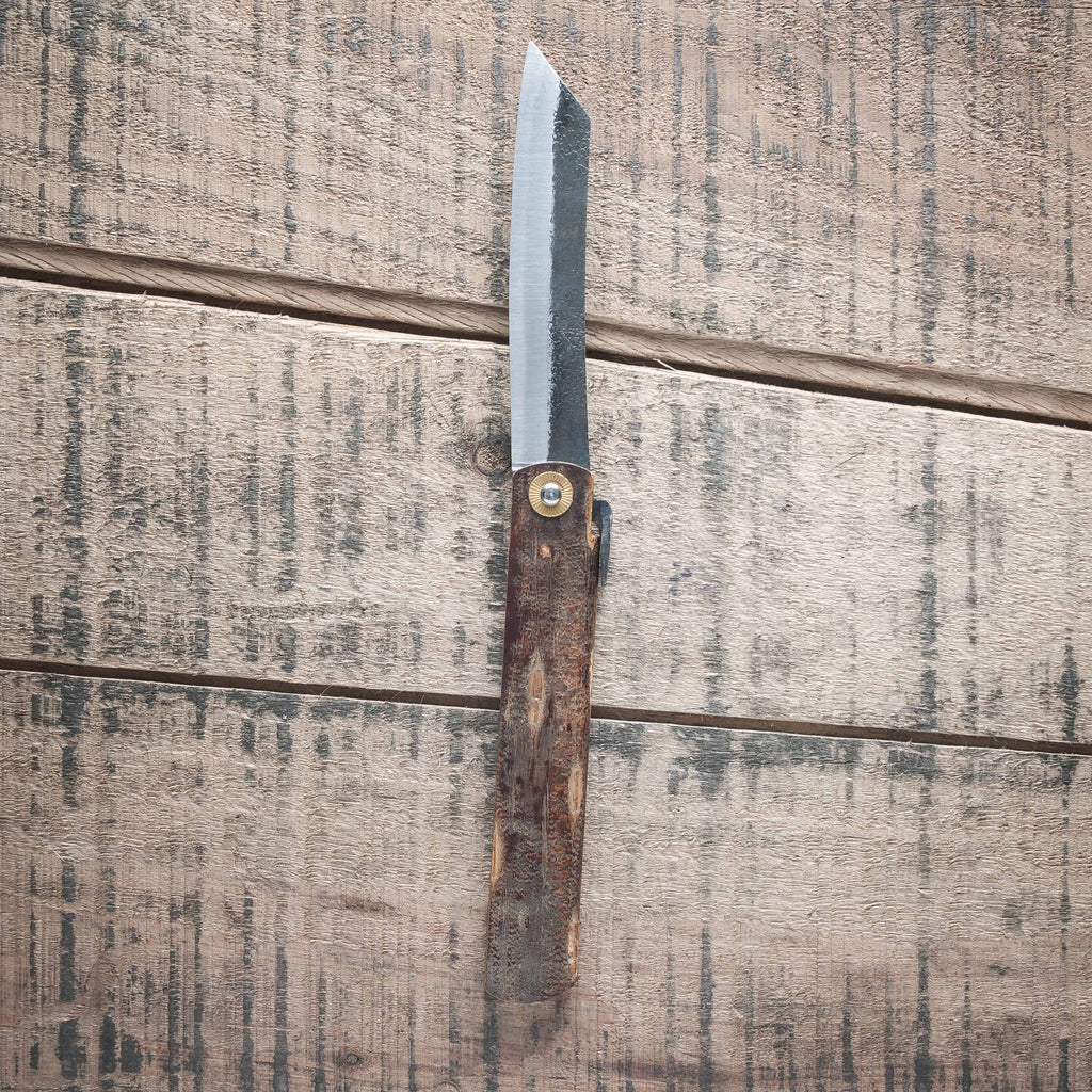 Higonokami Custom Folding Knife X Large Brass Handle (#12) | Tosho Knife Arts