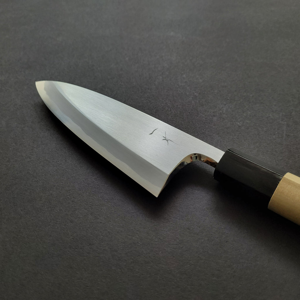 Hitohira Togashi White #1 Tachi Left Handed Deba 150mm Ho Wood Handle (D-Shape/ Saya)