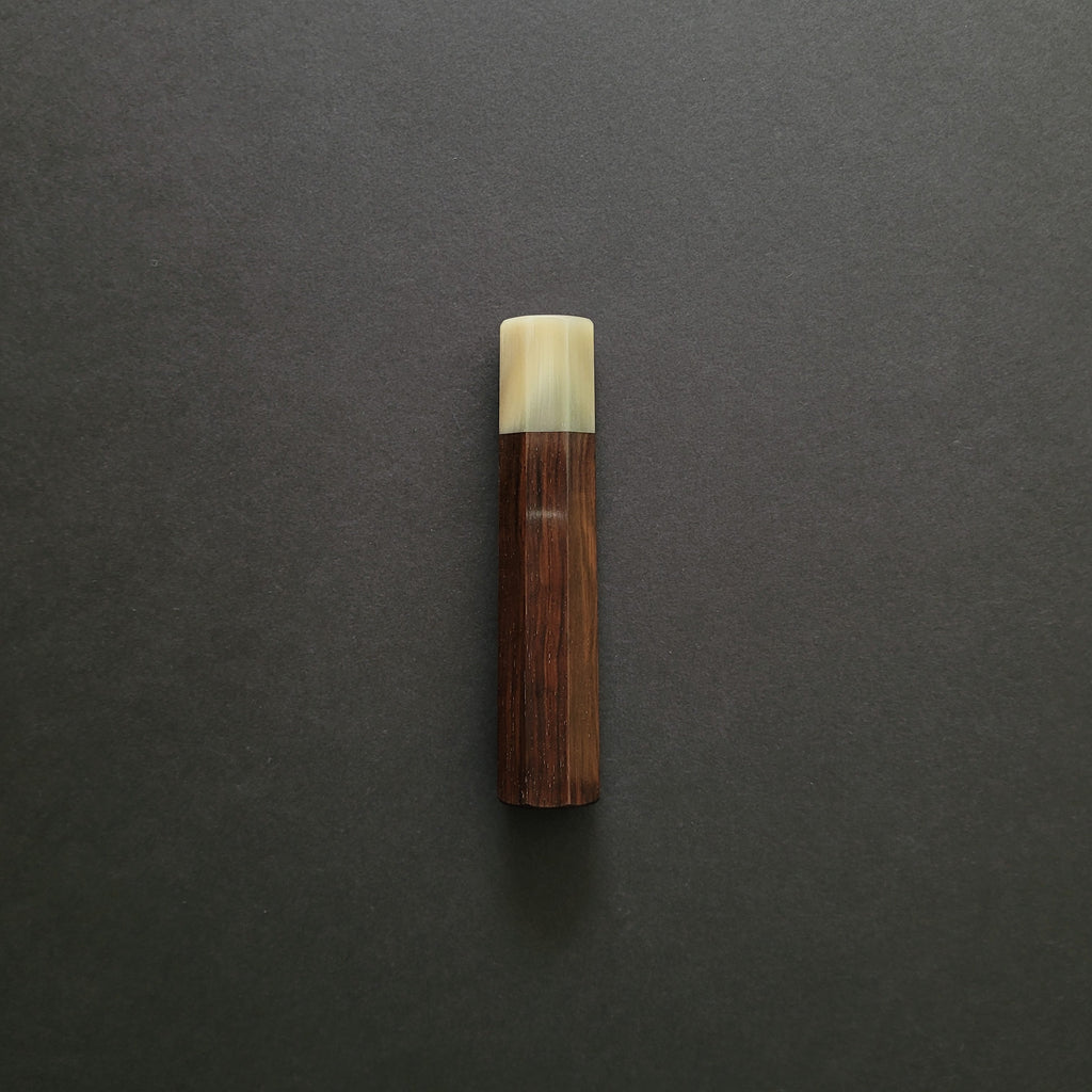 Taihei Makassar Ebony Octagonal with Blonde Buffalo Horn Ferrule Handle (<150mm) | Tosho Knife Arts