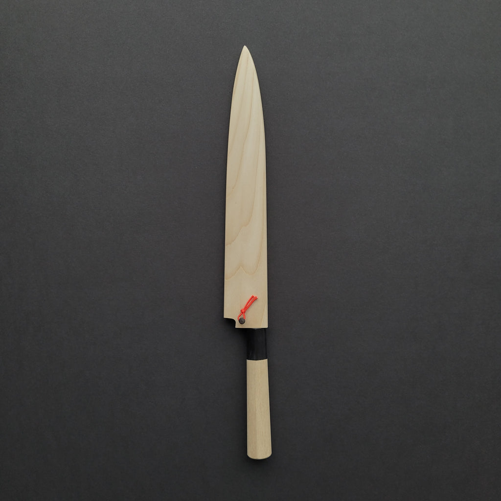 Hitohira Togashi White #1 Tachi Left Handed Yanagiba 270mm Ho Wood Handle (D-Shape/ Saya)