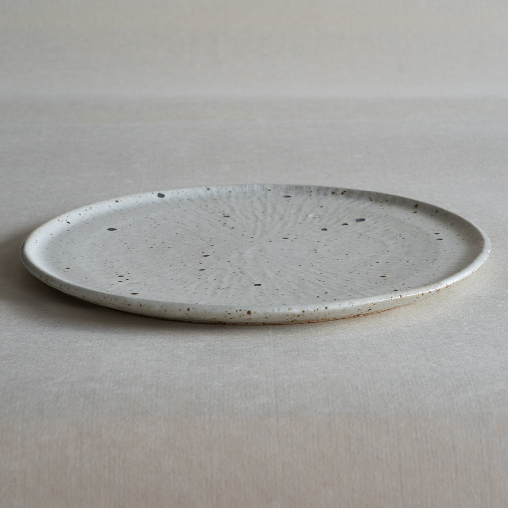 Komon Shinohara Kirikabu White Flat Plate (Medium)