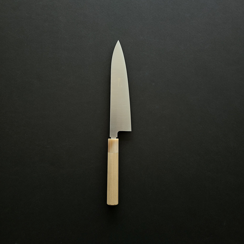 Konosuke HD2 Gyuto 210mm Ho Wood Handle (Increased Heel Height / No Sheath)